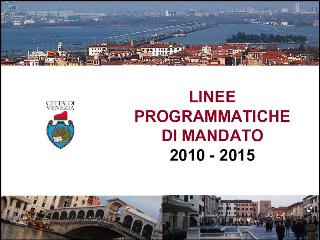 Immagine copertina linee programmatiche di governo del Sindaco Giorgio Orsoni 2010-2015